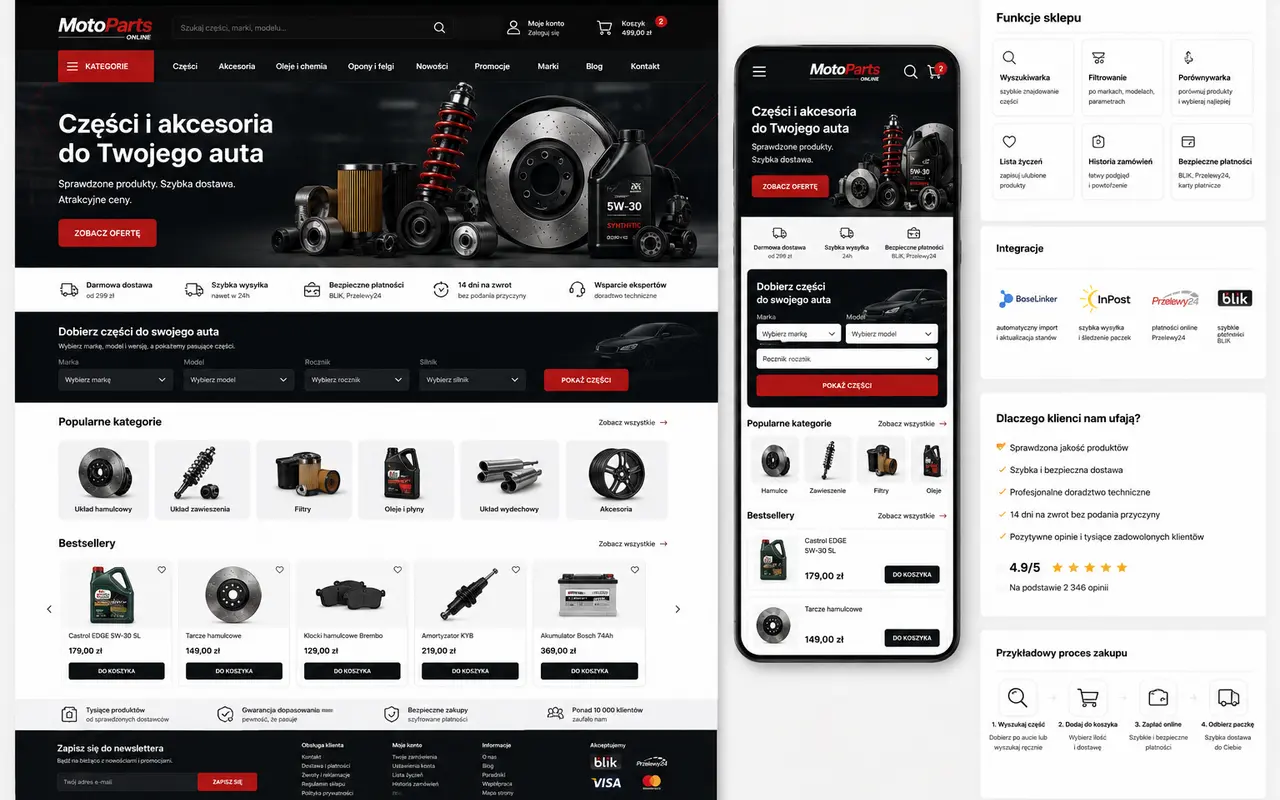 Podgląd realizacji — MotoParts Online