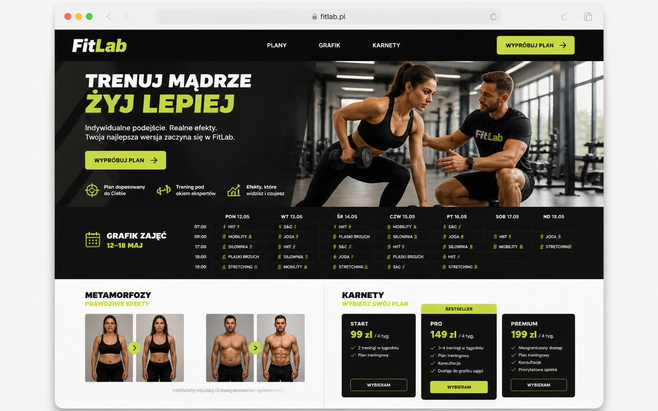 Podgląd realizacji — FitLife — Trener Personalny